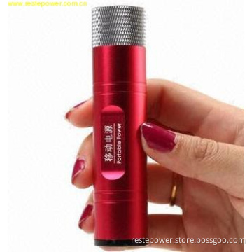 2000mAh~2600mAh 18650 battery power bank with torch for phone